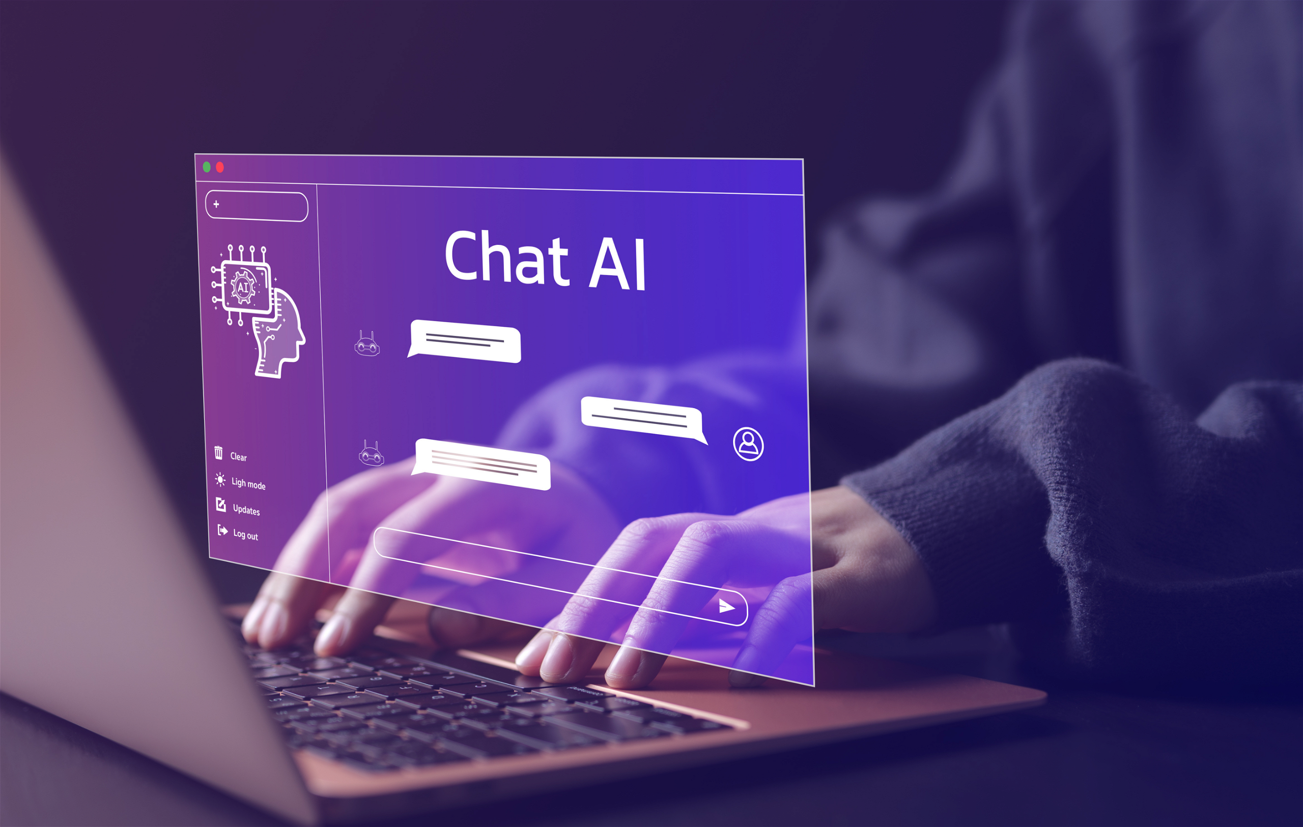 Checking Chat AI on laptop - Profitable Pilates